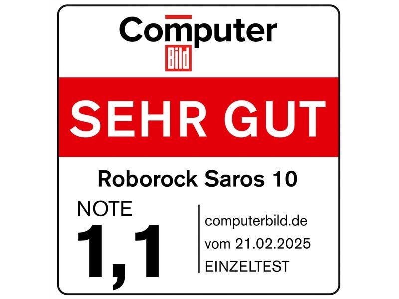 Roborock Saug- und Wischroboter Saros 10 Weiss