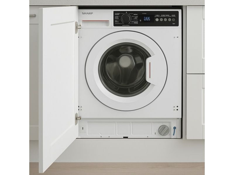 Sharp Einbau Waschmaschine ES-NIB814BWNA Links