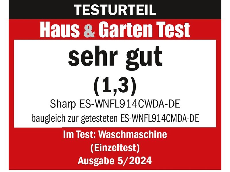 Sharp Waschmaschine ES-WNFL914CWDA Links