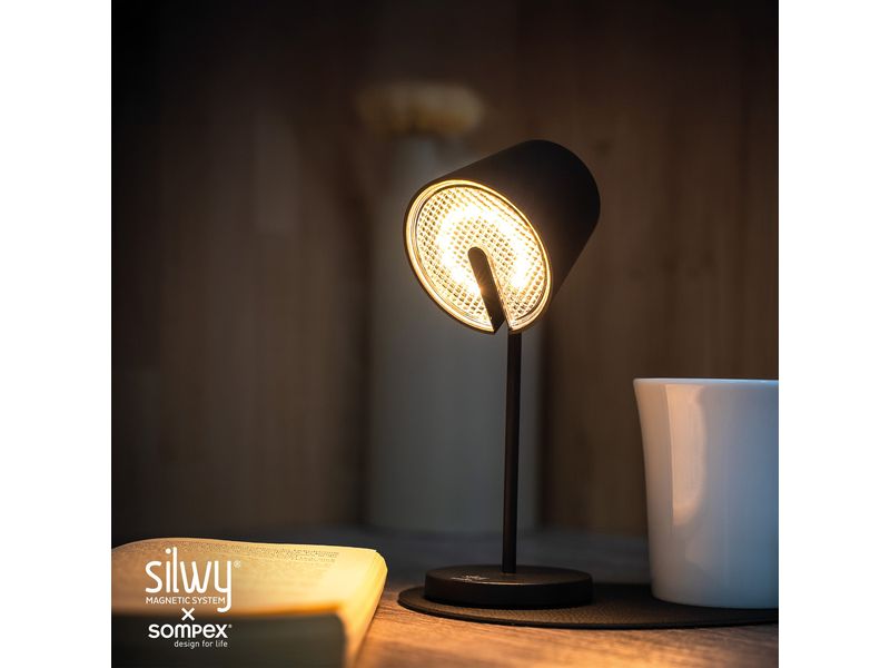 Silwy Magnet-Leuchte Portofino Black inkl. Platzset und Pad