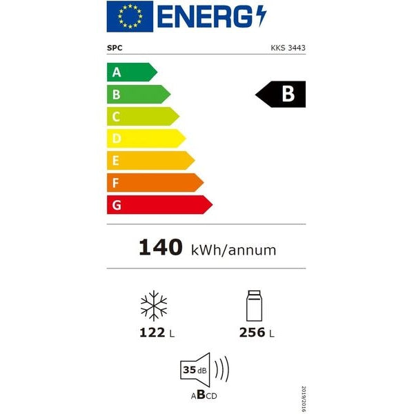 SPC Kühl-Gefrierkombination KKS3443 INOX Rechts/Wechselbar