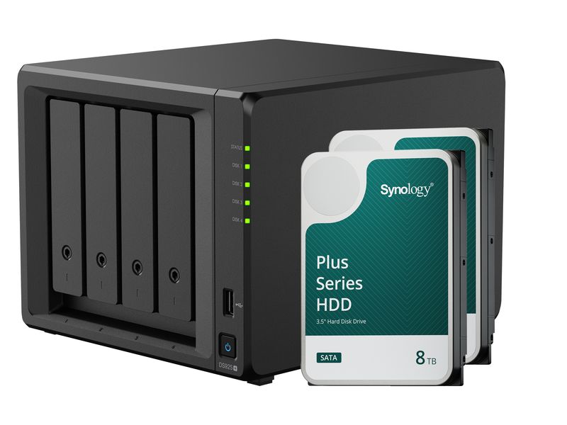 Synology NAS Diskstation DS925+ 4-bay Synology Plus HDD 16 TB