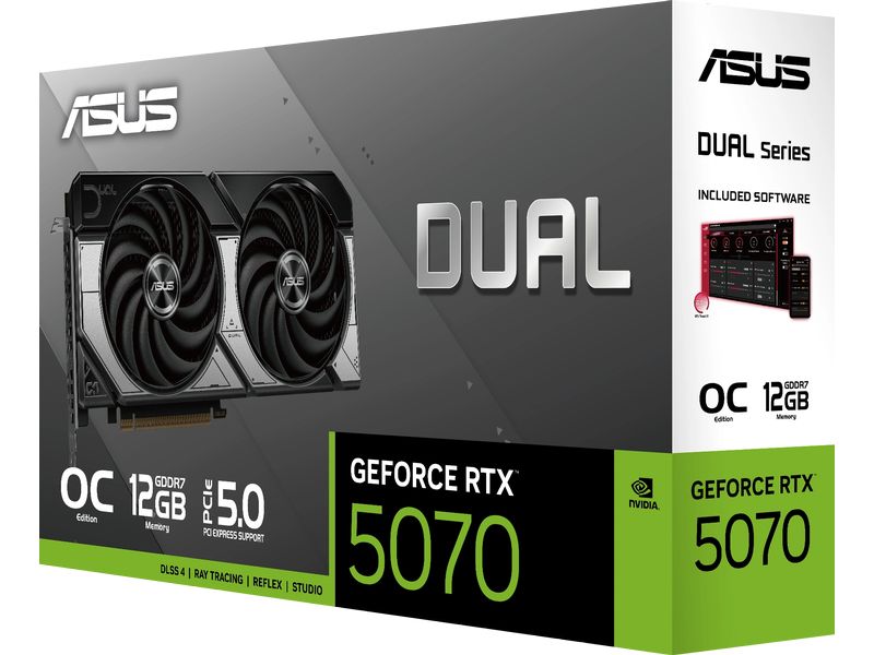 ASUS Grafikkarte Dual GeForce RTX 5070 12 GB OC Edition