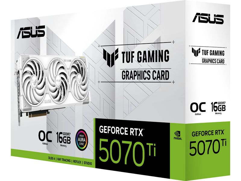 ASUS Grafikkarte TUF Gaming GeForce RTX 5070 Ti White OC Edition