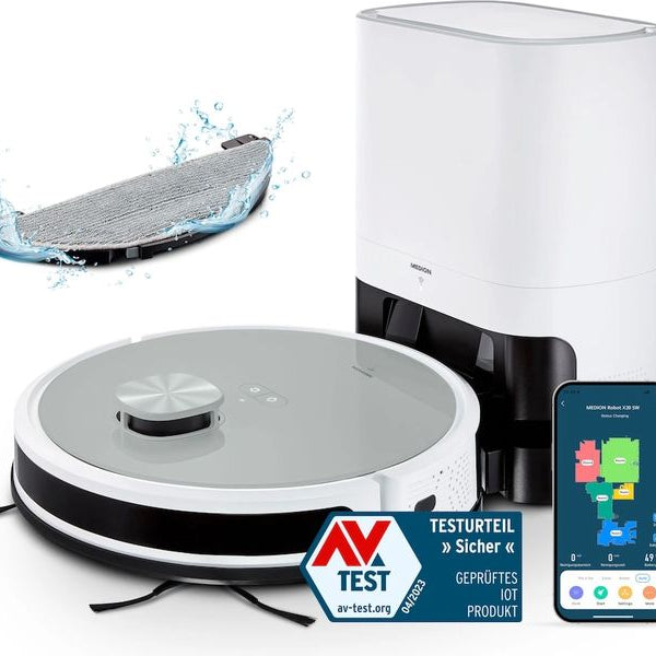 Medion Saug- und Wischroboter X21 mit Absaugstation