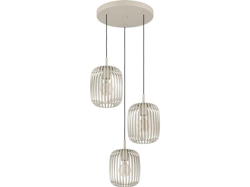 EGLO Leuchten Pendelleuchte ROMAZZINA beige exkl. E27 3x40W