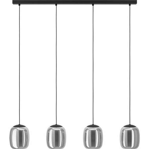 EGLO Leuchten Pendelleuchte CIAMPINO schwarz exkl. E27 4x28W