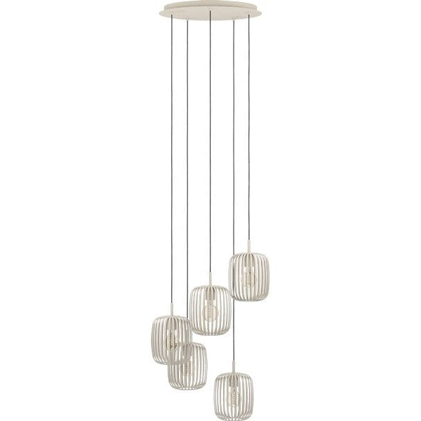 EGLO Leuchten Pendelleuchte ROMAZZINA beige exkl. E27 5x40W