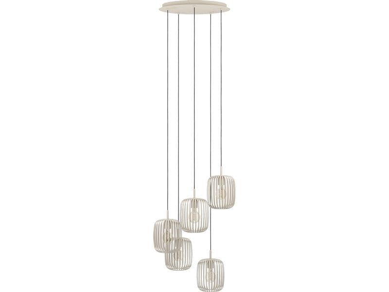 EGLO Leuchten Pendelleuchte ROMAZZINA beige exkl. E27 5x40W