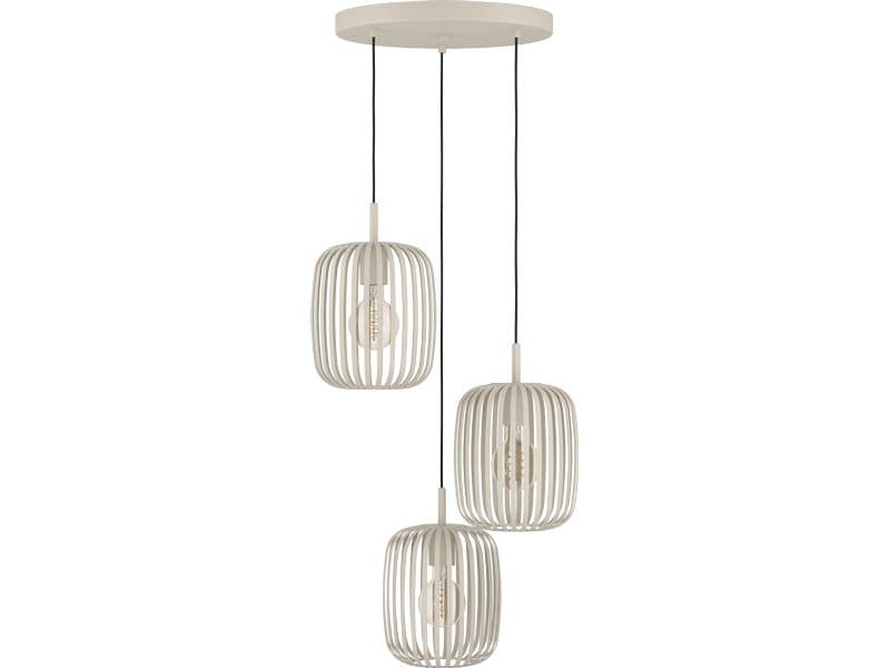 EGLO Leuchten Pendelleuchte ROMAZZINA beige exkl. E27 3x40W