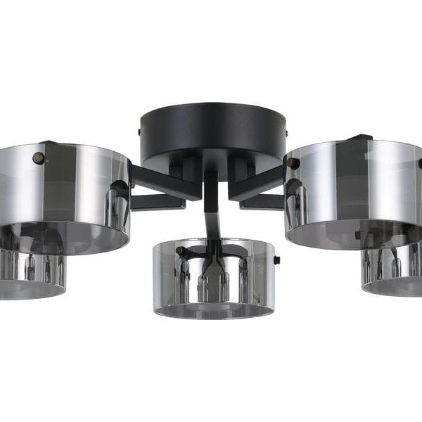 EGLO Leuchten LED-Deckenleuchte Copillos LED 5 x 5, 4W 3000K Silber