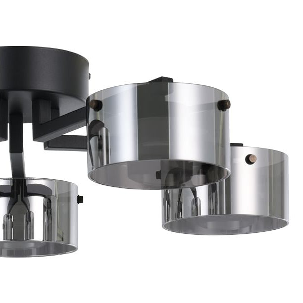 EGLO Leuchten LED-Deckenleuchte Copillos LED 5 x 5, 4W 3000K Silber