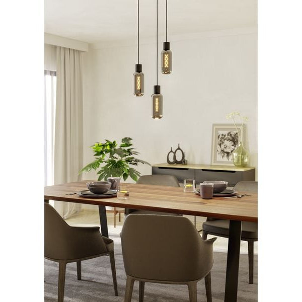 EGLO Leuchten Pendelleuchte MAIONE schwarz E27