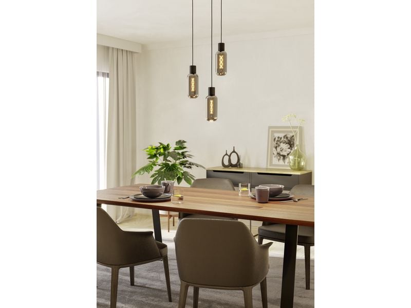 EGLO Leuchten Pendelleuchte MAIONE schwarz E27