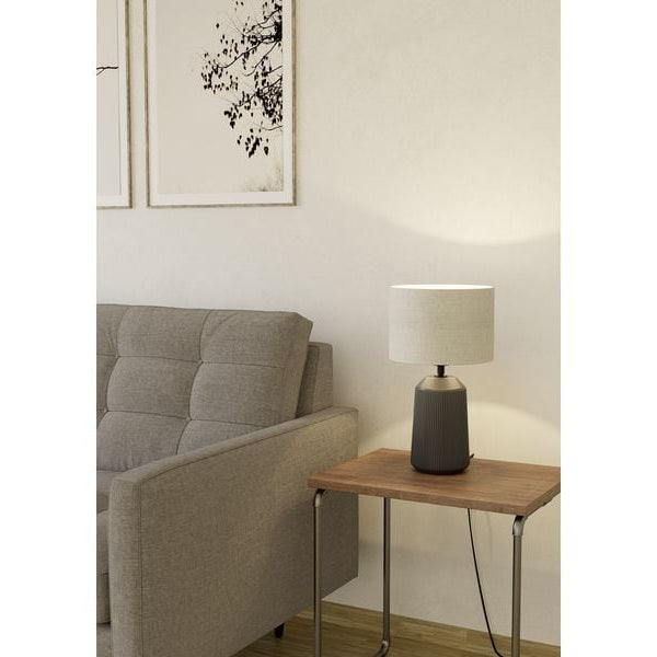 EGLO Leuchten Tischleuchte CAPALBIO grau exkl. E27 1x40W