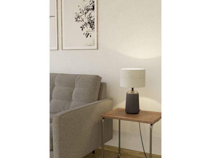 EGLO Leuchten Tischleuchte CAPALBIO grau exkl. E27 1x40W