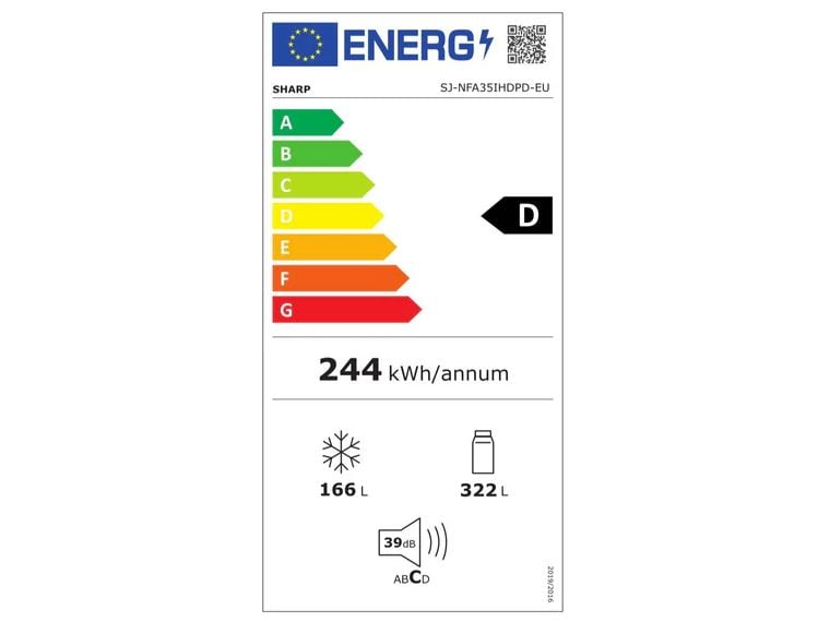 Sharp Foodcenter SJ-NFA35IHDPD Edelstahl