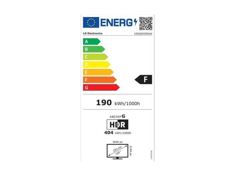 LG TV 100QNED86A6A 100", 3840 x 2160 (Ultra HD 4K), QNED