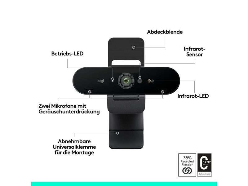 Logitech Webcam Brio 4K Ultra HD graphite