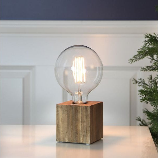 Star Trading Lampenhalter KUB E27 Braun/Natur