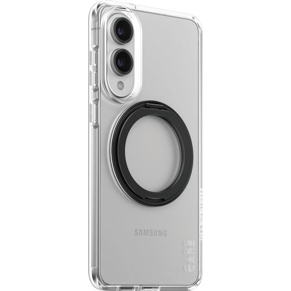 CARE Back Cover Feature mit Kickstand Transparent/Schwarz