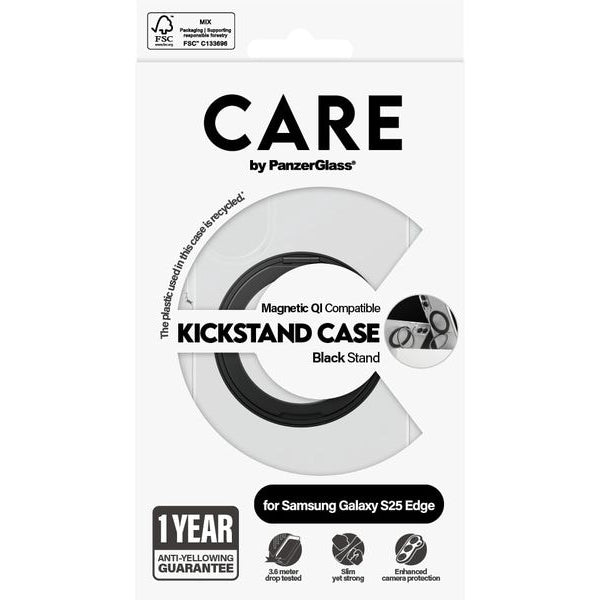CARE Back Cover Feature mit Kickstand Transparent/Schwarz