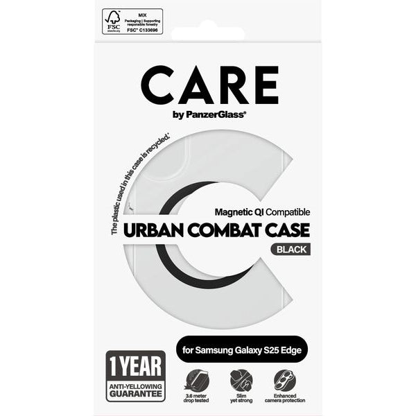 CARE Back Cover Flagship Urban Combat Transparent/Schwarz
