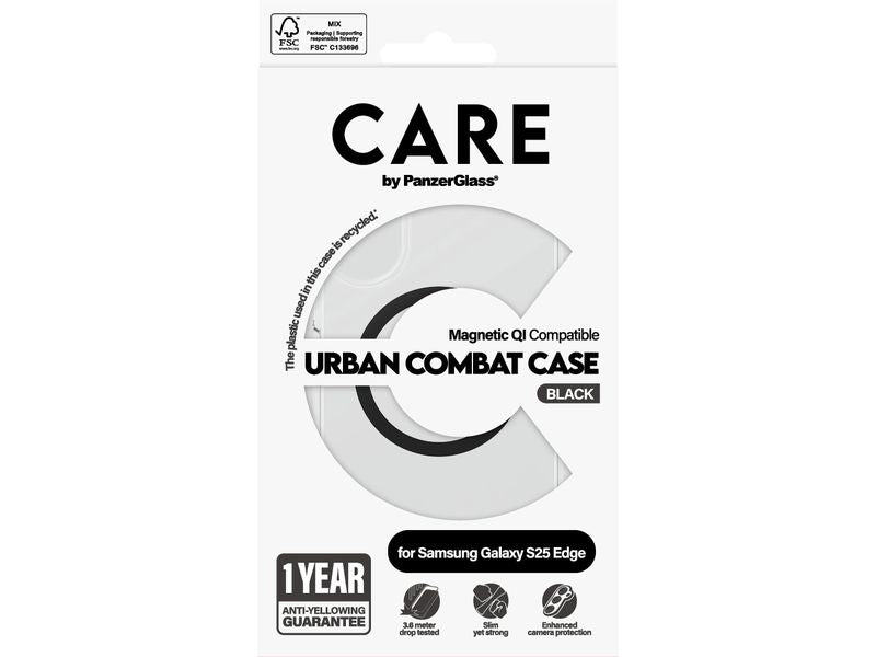 CARE Back Cover Flagship Urban Combat Transparent/Schwarz