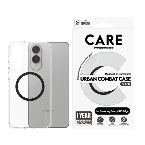 CARE Back Cover Flagship Urban Combat Transparent/Schwarz
