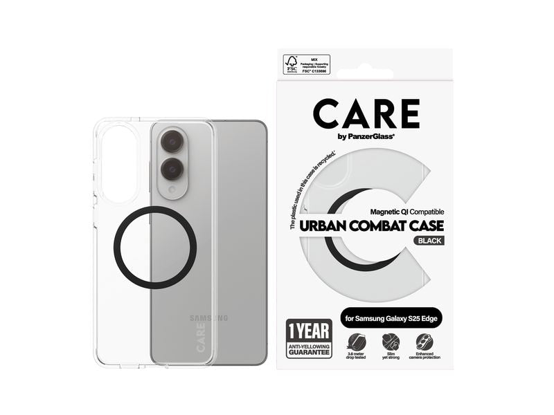 CARE Back Cover Flagship Urban Combat Transparent/Schwarz