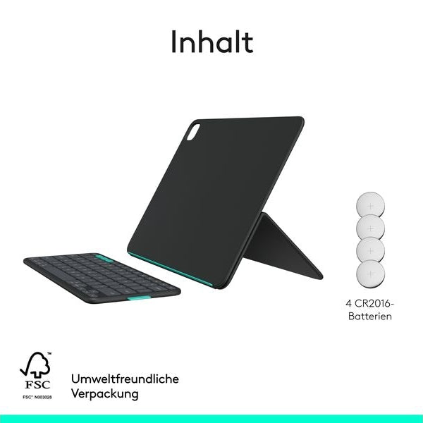 Logitech Tablet Tastatur Cover Flip Folio iPad Pro & Air13