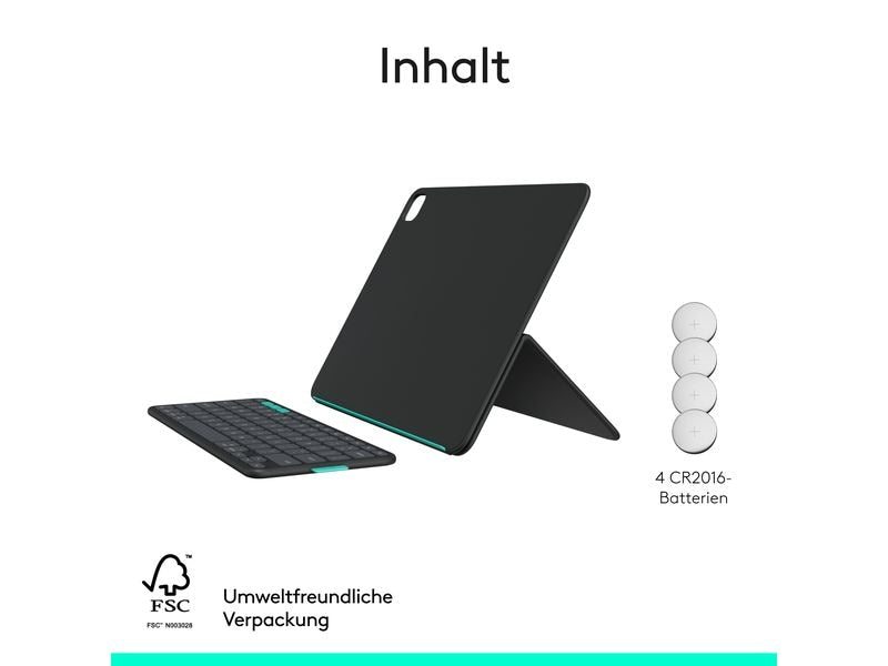 Logitech Tablet Tastatur Cover Flip Folio iPad Pro & Air13