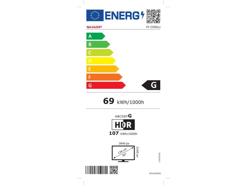 Sharp TV 50GL4160E 50", 3840 x 2160 (Ultra HD 4K), LED-LCD