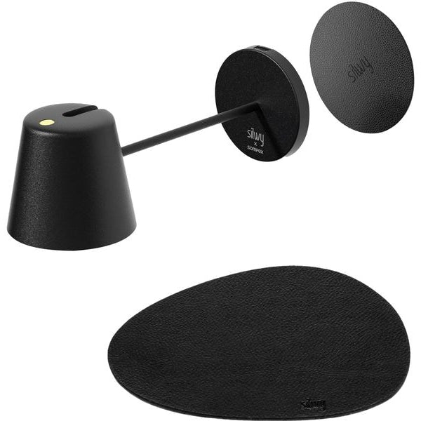 Silwy Magnet-Leuchte Portofino Black inkl. Platzset und Pad