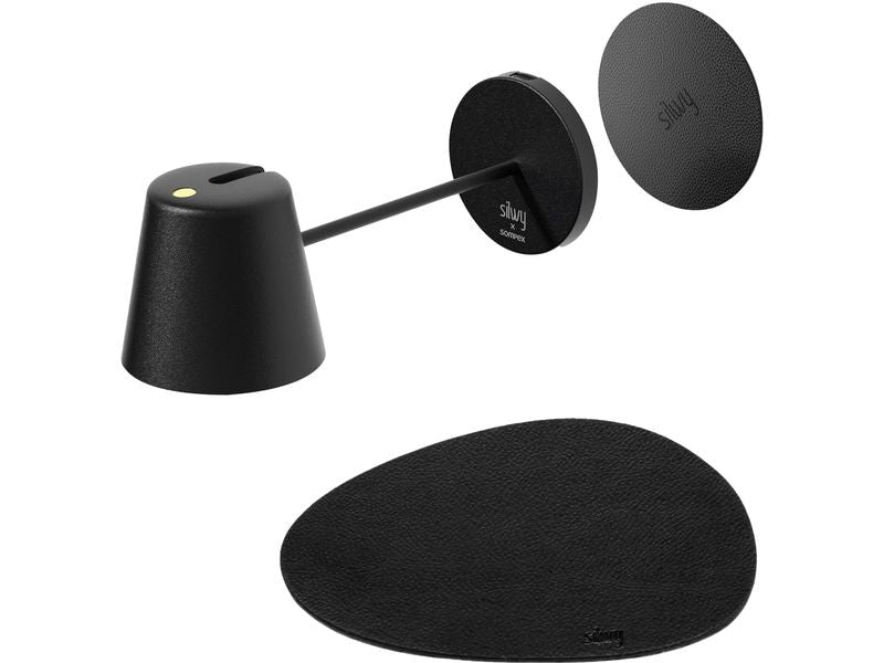 Silwy Magnet-Leuchte Portofino Black inkl. Platzset und Pad
