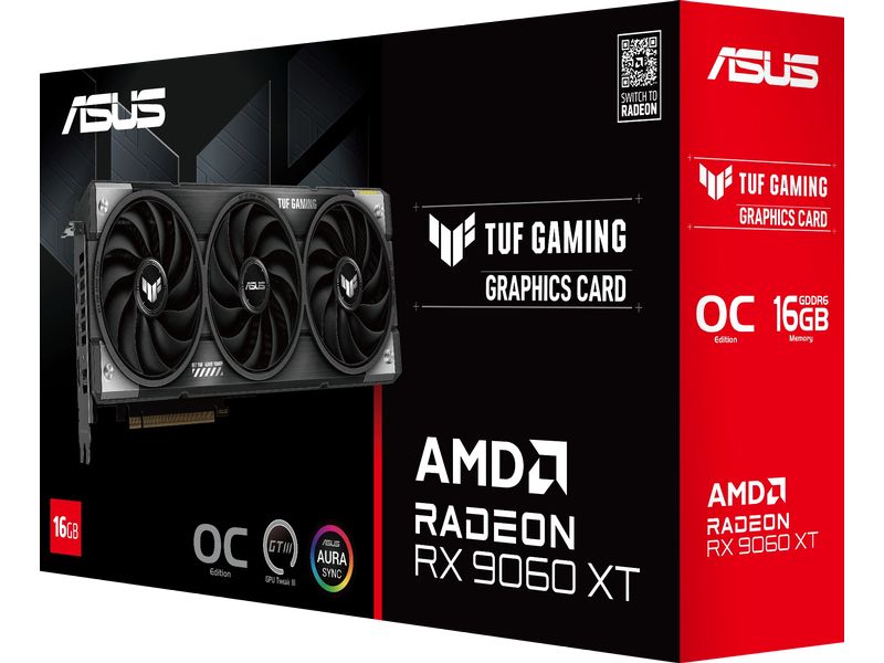 ASUS Grafikkarte AMD Radeon RX9060 XT TUF Gaming 16GB