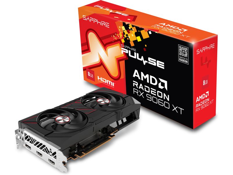 SAPPHIRE Grafikkarte AMD Radeon RX9060 XT PULSE OC 8GB GDDR6