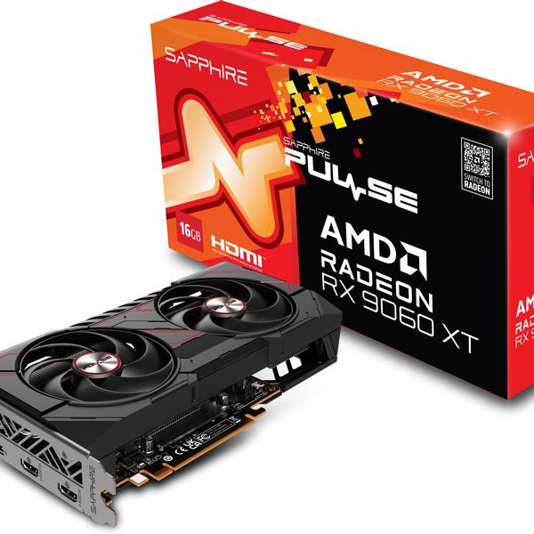 SAPPHIRE Grafikkarte AMD Radeon RX9060 XT PULSE OC 16GB GDDR6