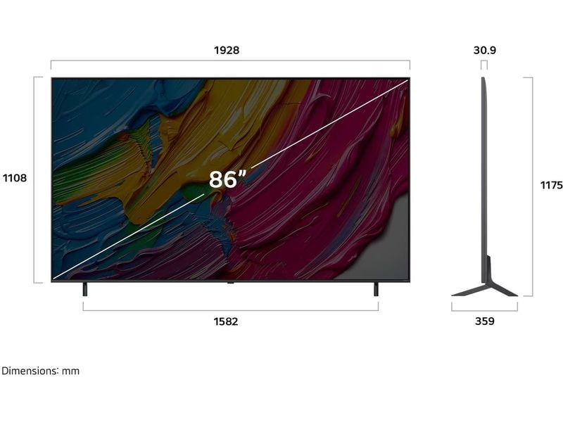 LG TV 86QNED80A6A 86", 3840 x 2160 (Ultra HD 4K), QNED