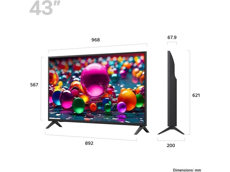 LG TV 43UA75006LA 43", 3840 x 2160 (Ultra HD 4K), LED-LCD
