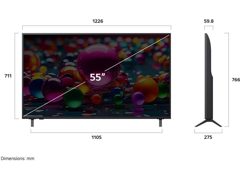 LG TV 55UA75006LA 55", 3840 x 2160 (Ultra HD 4K), LED-LCD