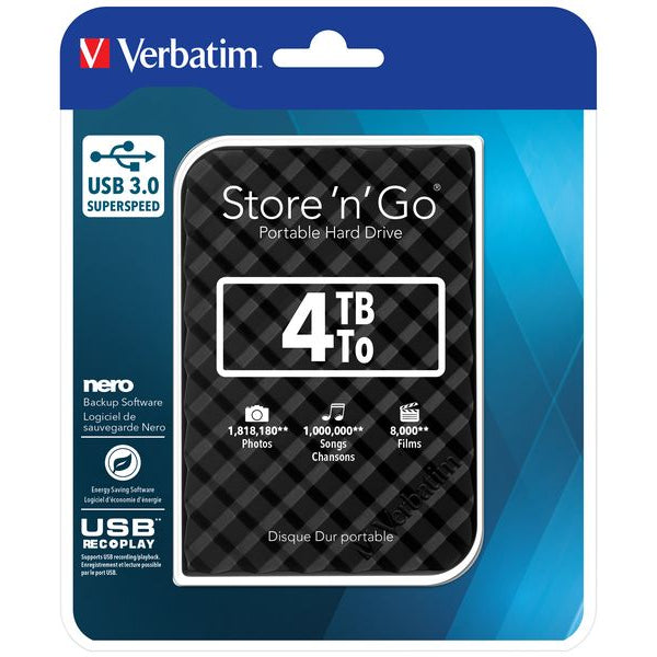 Verbatim Externe Festplatte Store 'n' Go 4 TB