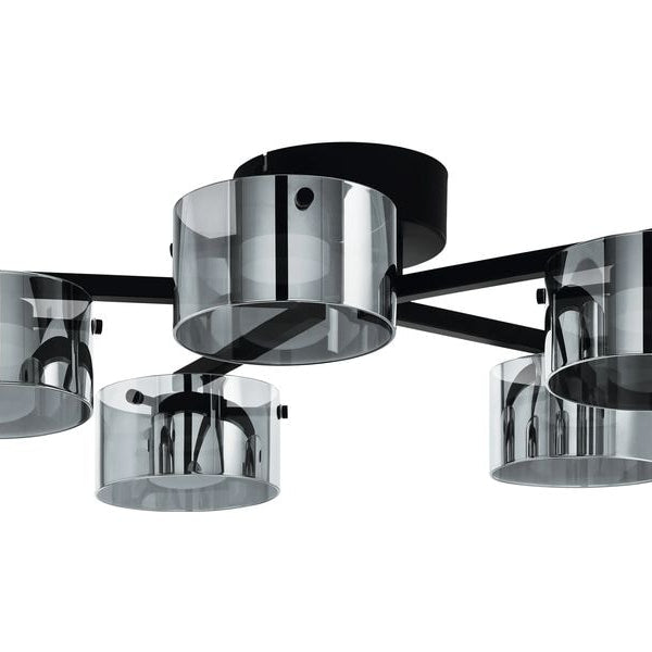 EGLO Leuchten LED-Deckenleuchte Copillos LED 5 x 5, 4W 3000K Silber