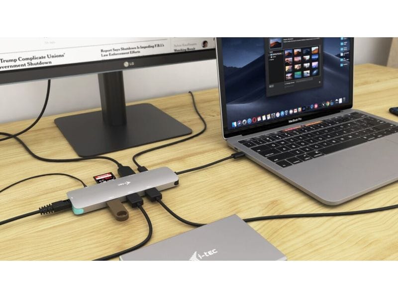 i-tec Dockingstation USB-C 4K HDMI LAN, PD 100 W + Ladegerät 100 W