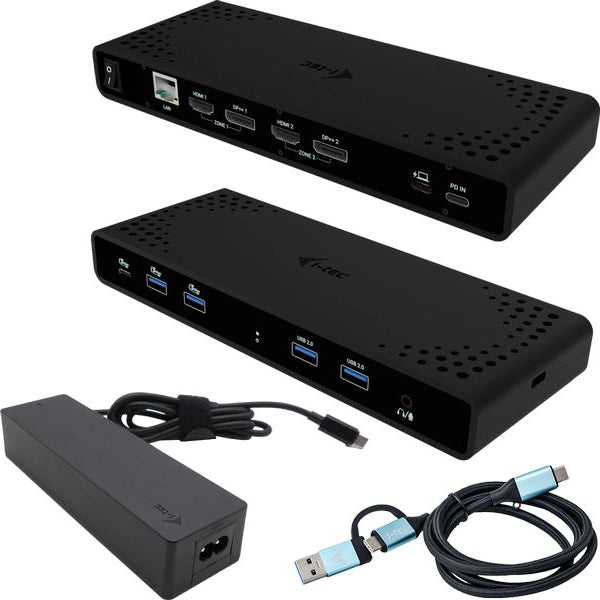 i-tec Dockingstation 2x 4K + PD 85 W + USB-C Ladegerät 100 W