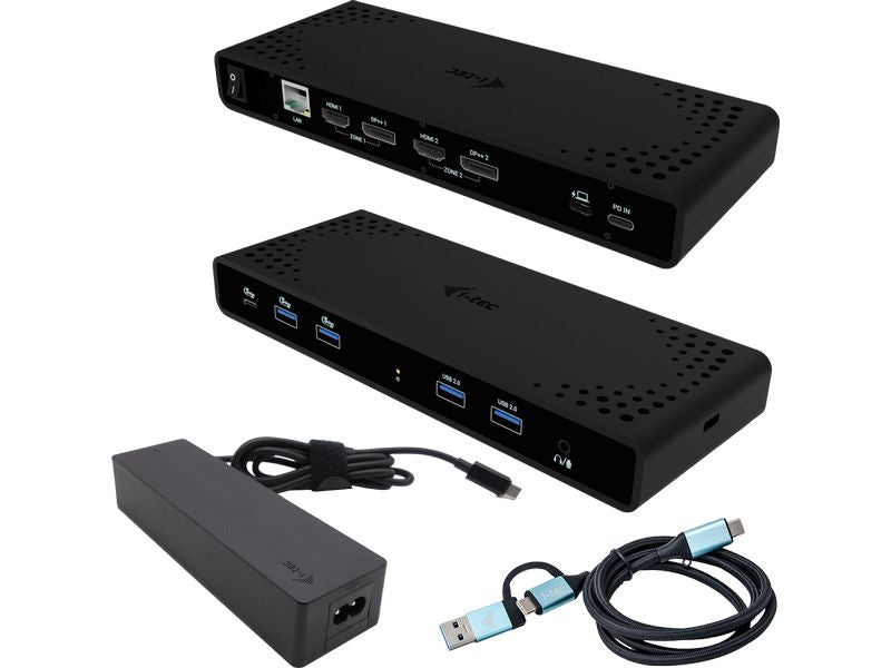 i-tec Dockingstation 2x 4K + PD 85 W + USB-C Ladegerät 100 W