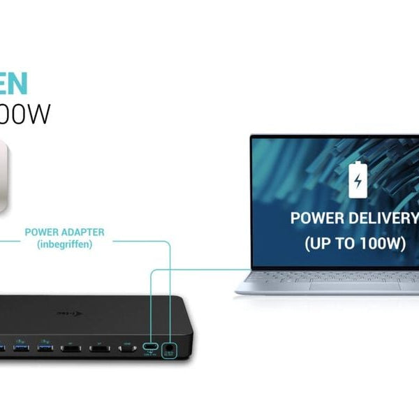 i-tec Dockingstation USB-C 3x 4K Gen 2 Pro + PD 100 W
