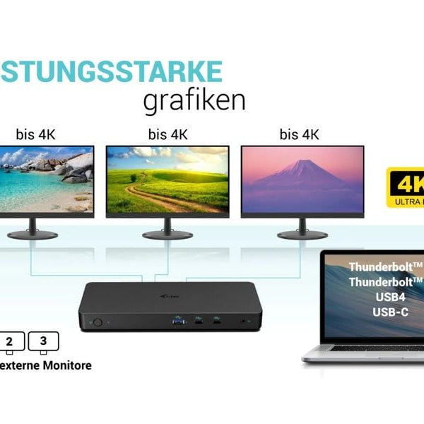 i-tec Dockingstation USB-C 3x 4K Gen 2 Pro + PD 100 W