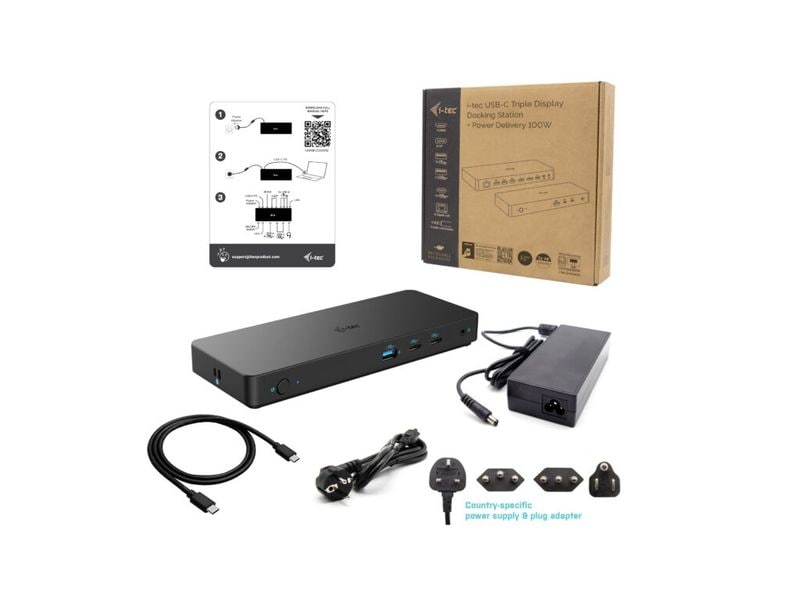 i-tec Dockingstation USB-C 3x 4K Gen 2 Pro + PD 100 W