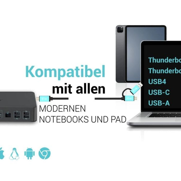 i-tec Dockingstation USB 3.0 / USB-C / TB 3 2x 4K Gen2 + PD 100 W